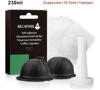 Capsules de café rechargeables de Nespresso Vertuoline & Vertuo, en acier inoxydable, filtre, dosettes réutilisables Couleur Beig