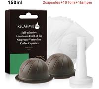 Capsules de café rechargeables de Nespresso Vertuoline & Vertuo, en acier inoxydable, filtre, dosettes réutilisables Couleur Or