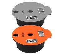 Capsules de café rechargeables en plastique réutilisables pour Bosch Tassimo, maison, bureau, café (orange + gris)