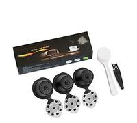 Capsules de Café Rechargeables, i Cafilas 3PCS Capsule Filtre de Café Réutilisables Compatibles avec Nespresso + 1 réutilisable Cuillère Plastique + 1 réutilisable Brosse de Nettoyage