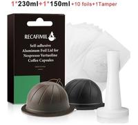 Capsules de café rechargeables - Nespresso - Vertuoline & Vertuo - Acier inoxydable - Ivoire - Réutilisables