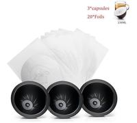 Capsules de café rechargeables Vertuo, dosettes compatibles avec Nespresso Vertuoline GCA1 et Delonghi env 135 Couleur Prune