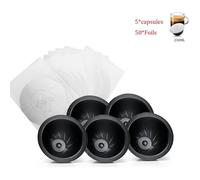 Capsules de café rechargeables Vertuo, dosettes compatibles avec Nespresso Vertuoline GCA1 et Delonghi env 135 Couleur Vert clair