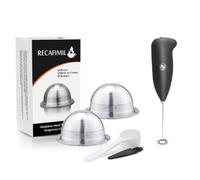 Capsules de café réutilisables 230ml de Nespresso Vertuoline & Delonghi, rechargeables, en acier inoxydable, filtre, avec mousse