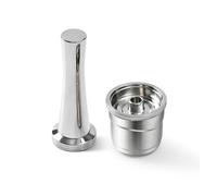 Capsules De Café Réutilisables En Acier Inoxydable De Qualité Alimentaire, Compatibles Avec Illy, Dosettes De Remplissage For Machine À Café X7/Y3/ Y5(1pcs with Tamper)