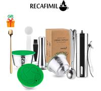 Capsules de café réutilisables pour Dolce Gusto, dosette en acier inoxydable, utilisable au quotidien, Genius s Plus 2pod