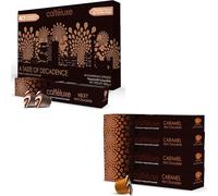 Capsules de chocolat chaud Caffeluxe compatibles avec Nespresso - Saveurs lait et caramel - 80 capsules