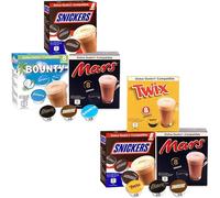 Capsules de chocolat chaud compatibles avec Dolce Gusto - Variété Mars - Bounty, Snickers, Mars, Twix - 48 capsules
