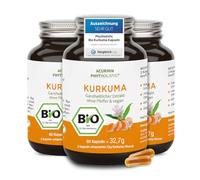 Capsules de curcuma bio les plus puissantes - 40 fois plus efficaces - 15 000 mg de curcuma en poudre par jour - Sans poivre - Teneur maximale en curcumine - Capsules de curcuma hautement dosées