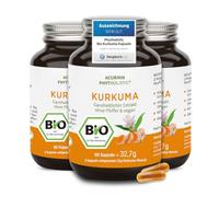 Capsules de curcuma bio les plus puissantes - 40 fois plus efficaces - 15 000 mg de poudre de curcuma par jour - Sans poivre - Teneur élevée en curcumine - Capsules de curcuma hautement dosées
