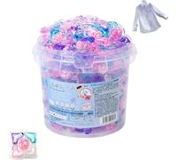 Capsules de lessive 5 en 1, capsules de lessive concentrées avec assouplissant, billes nettoyantes en profondeur pour les vêtements, pour tous les tissus et toutes les couleurs (100pcs)