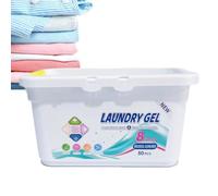 Capsules de lessive pour linge Parfum rafraîchissant longue durée | Lot de 50 capsules de lessive pour la maison, l'appartement, l'université, les voyages, les vacances, les hommes, les femmes
