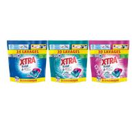 Capsules de lessive - Xtra Total - Lot de 3 - Original + Parfum Fleuri + Parfum Givré