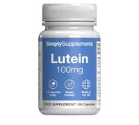 Capsules de Lutéine 100mg | avec Vitamine A & Riboflavine pour la Vision & le Métabolisme | Convient aux Végétariens & Véganes | 60 Capsules = 1 Mois de Cure | Fabriqué au Royaume-Uni selon les normes