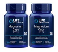Capsules De Magnésium 500mg 2x100 Capsules Oxyde/Citrate Life Extension