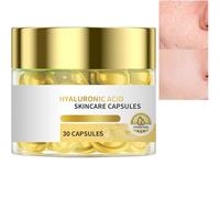 Capsules de sérum à l'acide hyaluronique avec vitamine C, essence anti-âge pour le visage pour éclaircir, sérum anti-taches foncées, hydratation intense réduction des ridules (1 boîte)