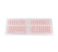 Capsules de Touches en PBT Transparentes pour Clavier à 132 Touches, Hauteur OEM, Moulage par Injection Bicolore, Design Pastel translucide, compatibles avec Les claviers (Rose)