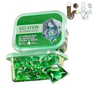 Capsules désodorisantes pour canalisations (1 Box) | Parfum frais continu, perles de neutralisation des odeurs solubles dans l'eau pour éviers, douches et tuyaux