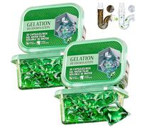 Capsules désodorisantes pour canalisations (2 Box) | Parfum frais continu, perles de neutralisation des odeurs solubles dans l'eau pour éviers, douches et tuyaux