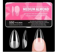 Capsules Gel pour Ongles - 550 Pièces en 11 Tailles - Couverture Complète pour Débutant Manucure