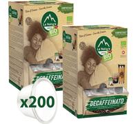 Capsules La Natura DECAFFEINATO Café XXL BOX 200 capsules de café | La Natura Lifestyle Organic 1020g| biosourcé | Compatible Nespresso®*³