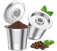 Capsules Nespress* rechargeables et réutilisables en acier inoxydable compatibles avec machine Nespress*, Filtre Écologique pour Café en Poudre (A)