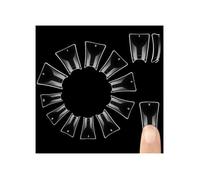 Capsules Ongles Gel Pied de Canard Large Style Y2K 550 Pièces 11 Transparentes Demi-Couvrantes Manucure en Acrylique Résistantes