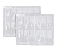 Capsules pour ongles en (240 pièces) 12 tailles transparentes et réutilisables pour une utilisation à domicile ou en salon.