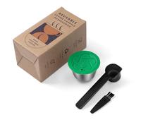 Capsules rechargeables Filtres à dosettes de café réutilisables compatibles avec les brasseurs Dolce Gusto avec cuillère et brosse (Convertisseur de capsules)