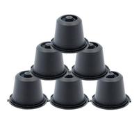 Capsules Rechargeables Nespresso - 6x - Noir - Plastique - Cylindrique