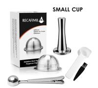 Capsules réutilisables - Nespresso - Vertuo - Acier inoxydable - Rechargeables - Filtres à café