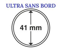 Capsules rondes sans bord ULTRA pour monnaies de collection. Diamètre intérieur - 41 mm