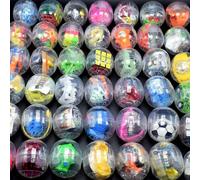 Capsules Siamois En Plastique Transparent, 5 Pièces/Lot, Boules De Jouets Avec Différents Jouets, Voiture De Dinosaure Ramdom, Mélange Pour Distributeur Automatique