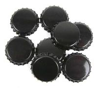 Capsules ungestanzt Ø 26 mm avec joint pour bouteilles standard en plastique, noir, 200 Stück Kronkorken