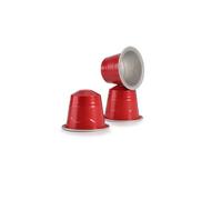 Capsules vides jetables et rechargeables en aluminium, 100 pièces, dosettes de café compatibles avec(100PCS Red)
