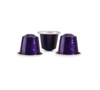 Capsules vides jetables et rechargeables en aluminium, 100 pièces, dosettes de café compatibles avec(100PCS Purple)