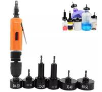 Capsuleuse manuelle à vis, vitesse réglable de 2500 tr/min, avec 6 têtes de capsulage, for capsules de 10 à 50 mm de diamètre.