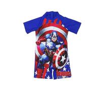 (Captain America - A,8-11 Years)3-11 Years Kids Superman Swimwear One-piece Swimsuit Bathing Suit
