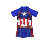 (Captain America - B,3-4 Years)3-11 Years Kids Superman Swimwear One-piece Swimsuit Bathing Suit