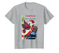 Captain America Brave New World Red Hulk Smash T-Shirt, Enfant, Gris Chiné, 4 Ans