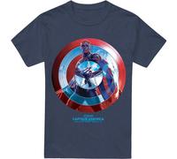 Captain America : Brave New World - T-Shirt für Herren/Damen Uni TV15039 (3XL) (Marineblau Meliert)