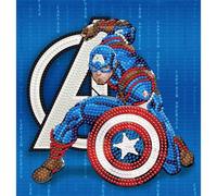 Captain America Carte à Diamanter 18x18cm Crystal Art
