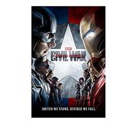 Captain America Civil War Poster Superhéros Geek Imprimé Film 61x91 cm