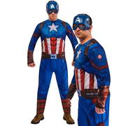 Captain America Costume Adulte Officiel Super Héro Marvel Déguisement Hommes