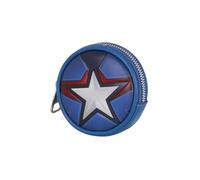 Captain America Courage-Porte-Monnaie Cookie, Bleu, 8,7 x 8,7 cm