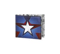 Captain America Courage-Portefeuille pour Homme, Bleu, 12 x 12 cm