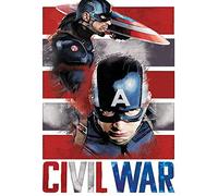 Captain America Guerre Civile Split 60 x 80 cm Toile, Multicolore