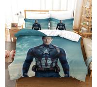 Captain America Impression En D Parure De Couette Avec Fermeture Eclair Housse De Couette Respirante£¬Pour Tout Le Monde£¬Marvel Comics Housse De Couett