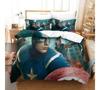 Captain America Impression En D Parure De Couette Avec Fermeture Eclair Housse De Couette Respirante£¬Pour Tout Le Monde£¬Marvel Comics Housse De Couett