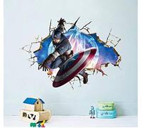 Captain America Marvel Hero Stickers muraux amovibles Autocollant Des gamins Décoration de maison Chambre de bébé Garçons Filles Garderie
